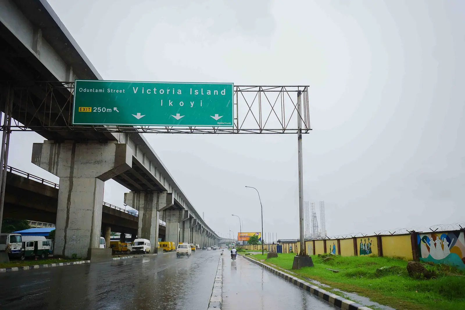A wide road on Outer Marina, Lagos, leading toward Victoria Island and Ikoyi